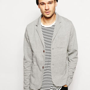 Selected Jersey Blazer in Grey